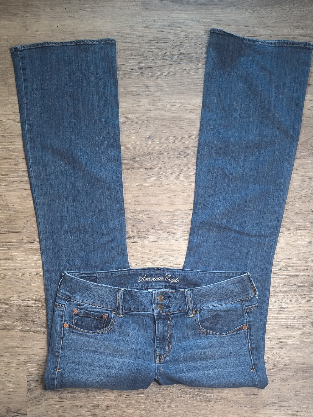 Artist Jeans w/33" Inseam👖Low Rise American Eagle Outfitters Size 8 sac419 - Picture 2 of 7
